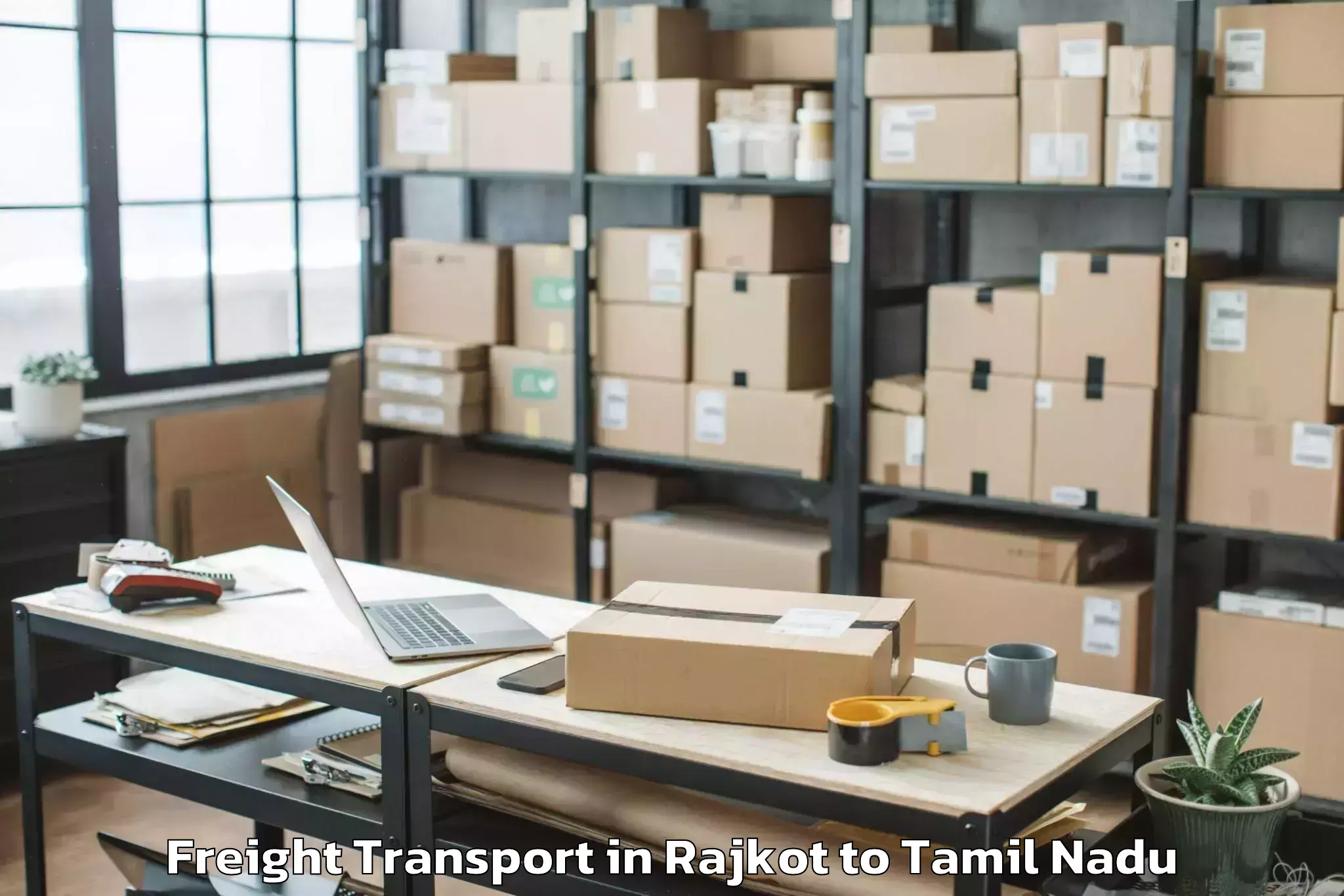 Book Rajkot to Kattumannarkoil Freight Transport